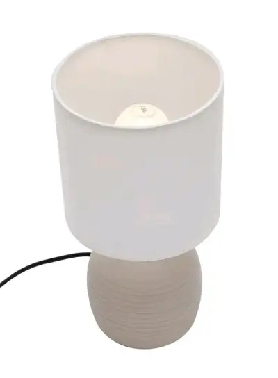 Lámpara de mesa beige - miniatura 3