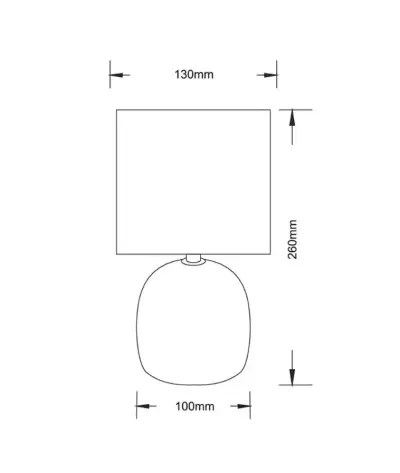 Lámpara de mesa beige - miniatura 4