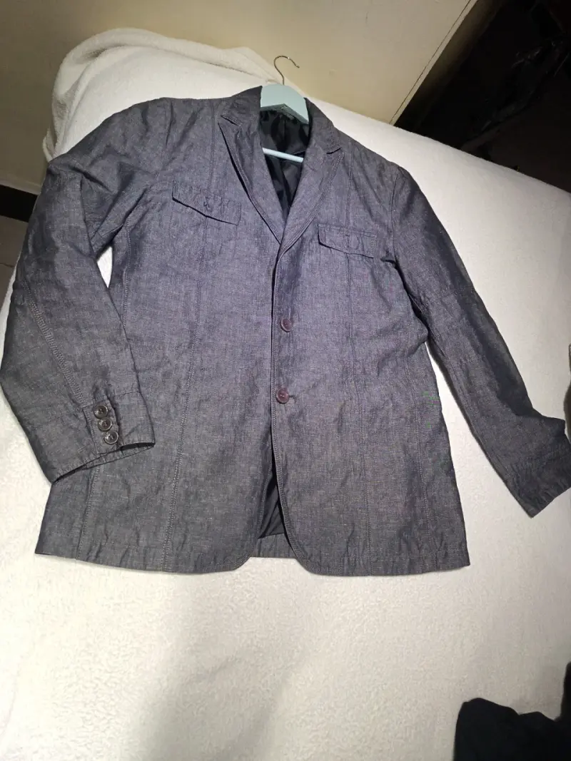 Blazer gris elegante Lino - 1