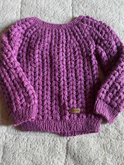 Suéter tejido morado niña - miniatura 1