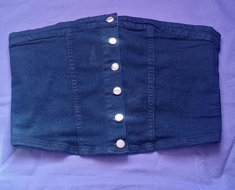 Polera de jeans azul oscuro - 1