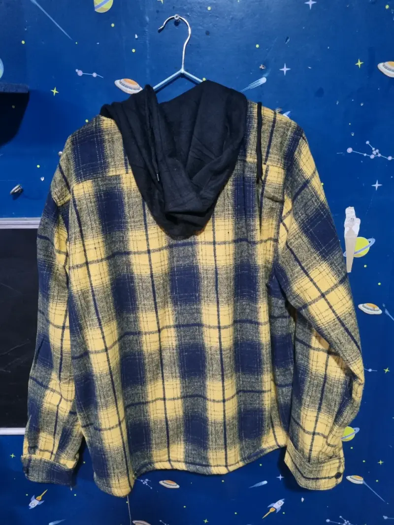 Camisa a cuadros amarilla y azul - 2