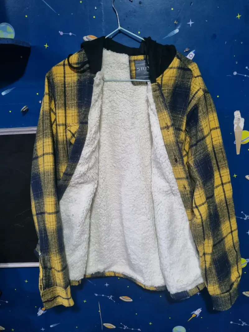 Camisa a cuadros amarilla y azul - 3