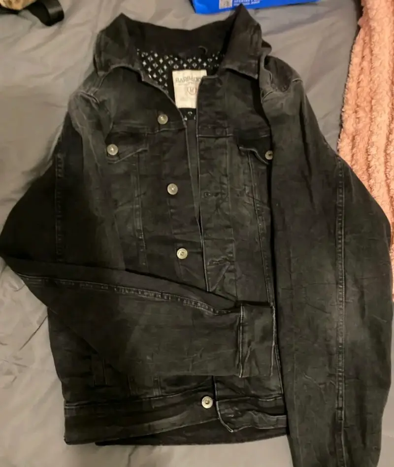 Chaqueta de mezclilla negra - 1