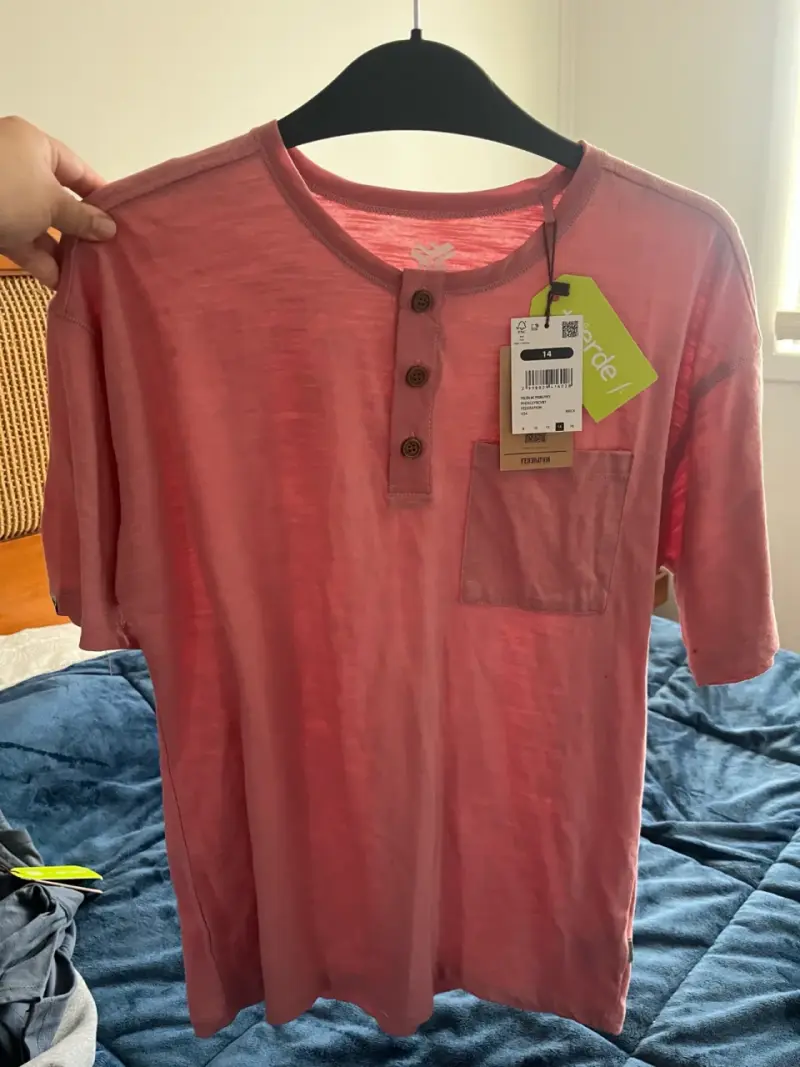 Polera rosa con botones nueva niño 16 - 1