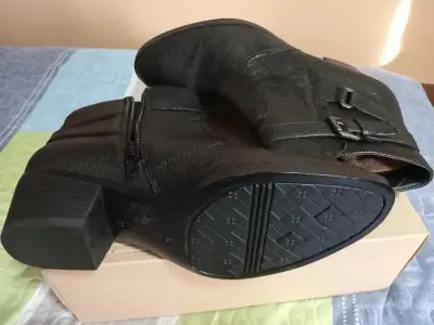 Botines negros de tacón medio Talla 37.5 - miniatura 2