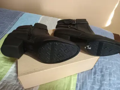 Botines negros de tacón medio Talla 37.5 - miniatura 5