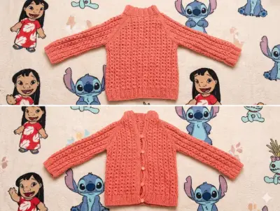 Chaleco tejido rosado - miniatura 1