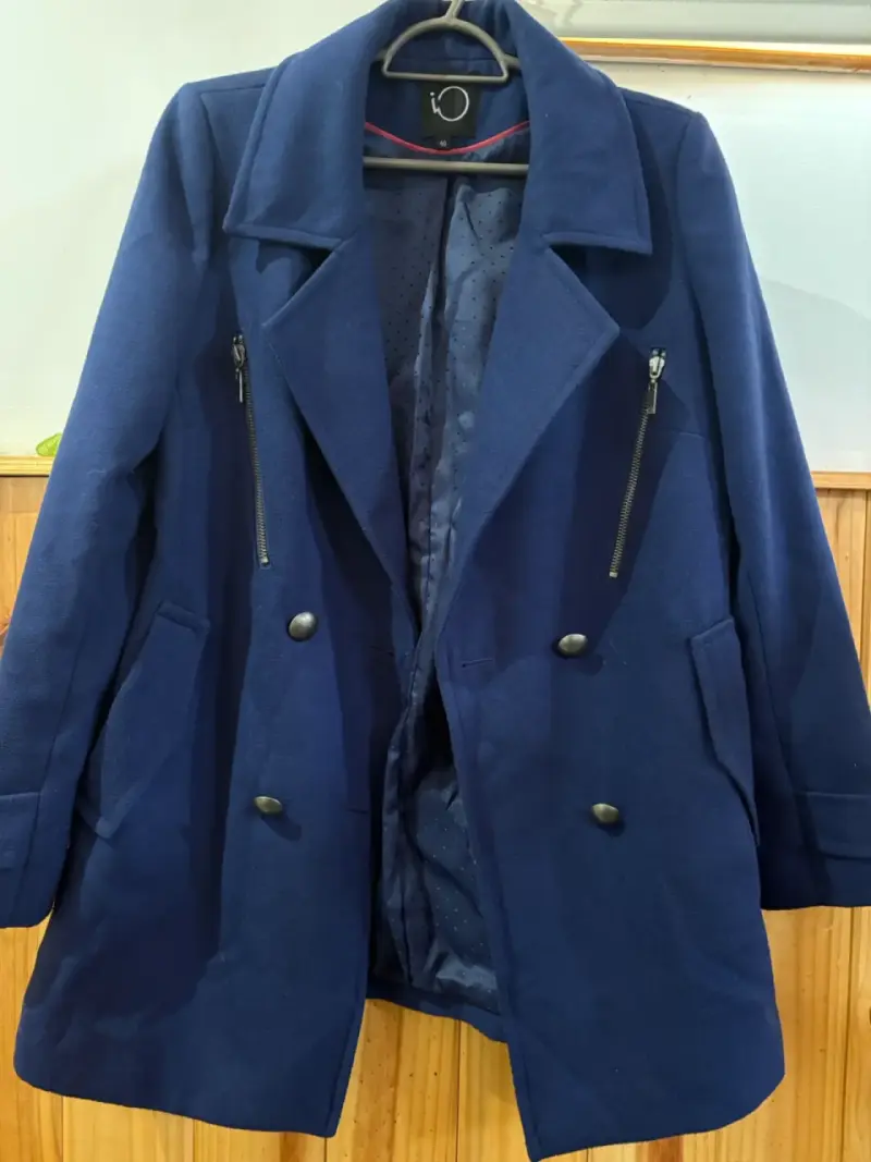 Abrigo azul elegante - 1