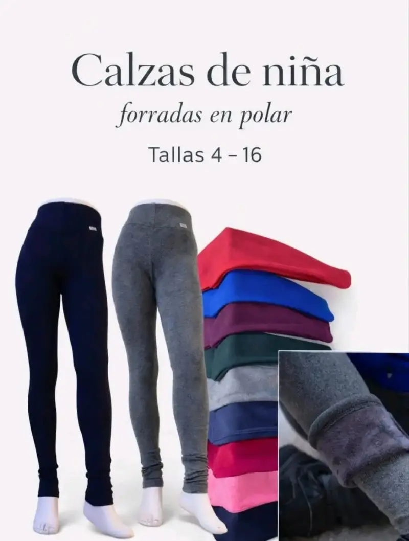 Calzas de niña polar colores variados