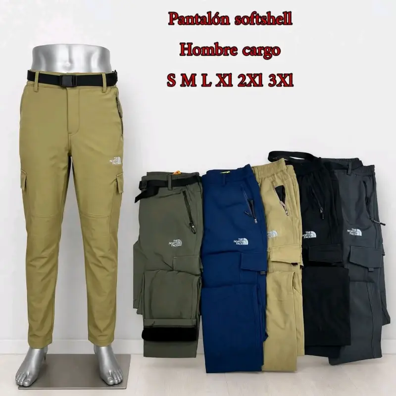 Pantalón cargo softshell hombre