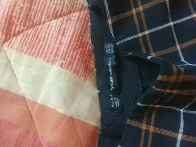 Pantalones de cuadros azul y gris - miniatura 2