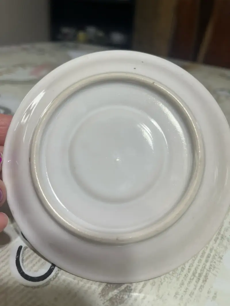 Plato de té con hojas decorativas - 2