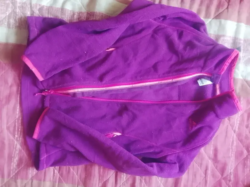 Chaqueta polar morada para mujer - 1