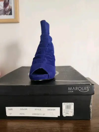 Botines azul con tacón Marquis - miniatura 2