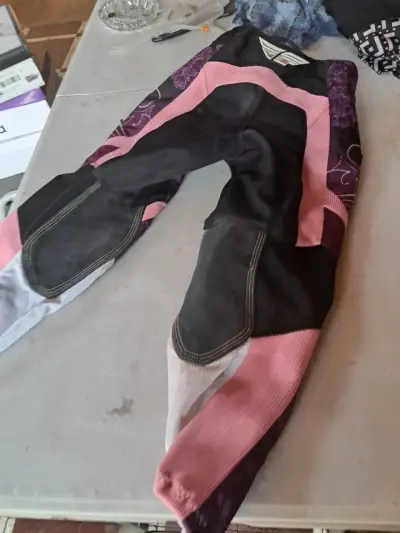 Pantalón moto de mujer rosa - miniatura 1