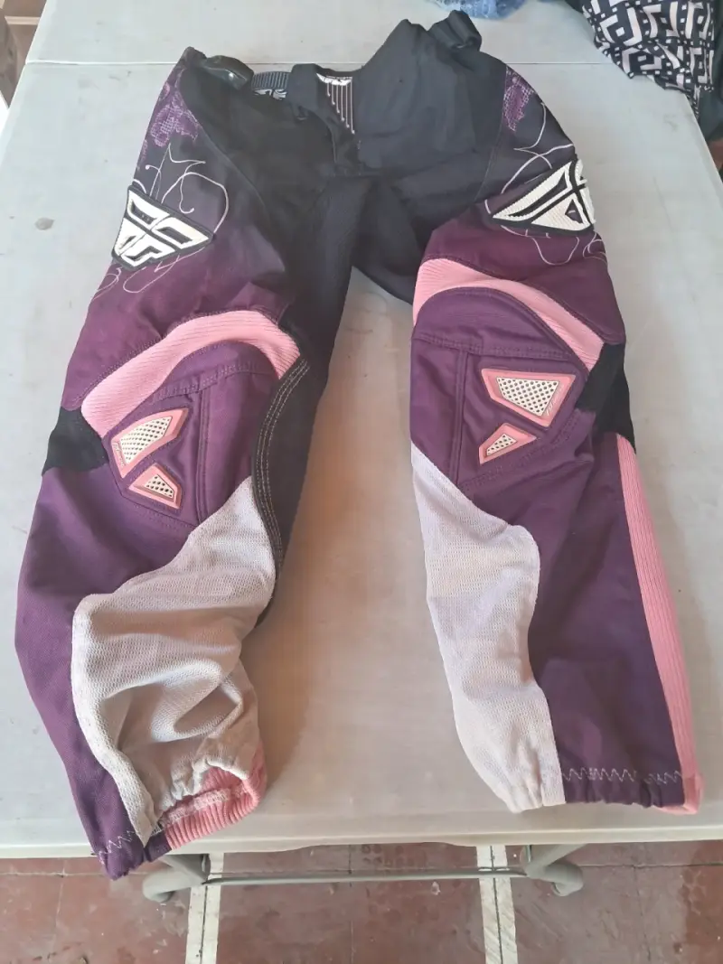 Pantalón moto de mujer rosa - 2