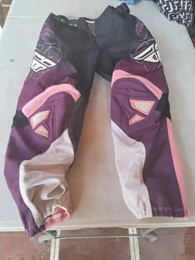 Pantalón moto de mujer rosa - miniatura 2