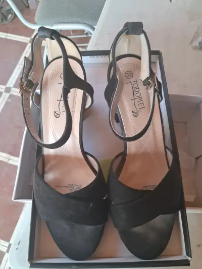 Sandalias negras Todopiel - miniatura 1