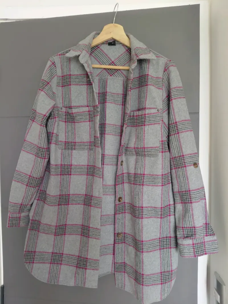 Chaqueta estilo camisa a cuadros