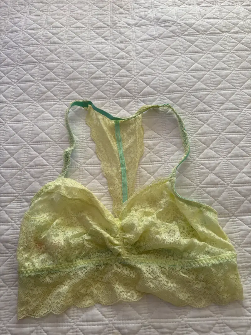 Bralette de encaje amarillo - 1