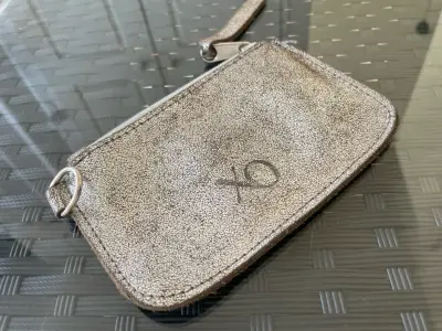 Monedero plateado cuero - miniatura 2