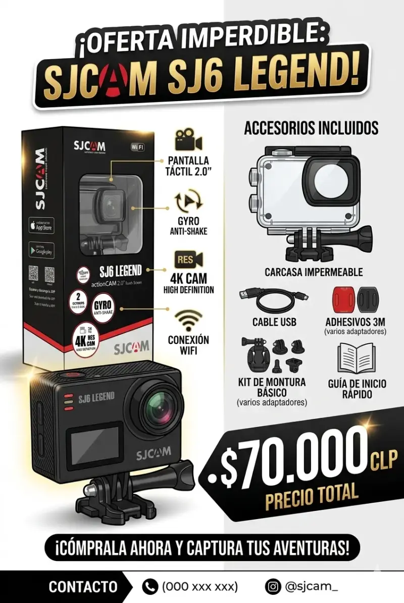 Cámara SJCAM SJ6 Legend 4K - 1