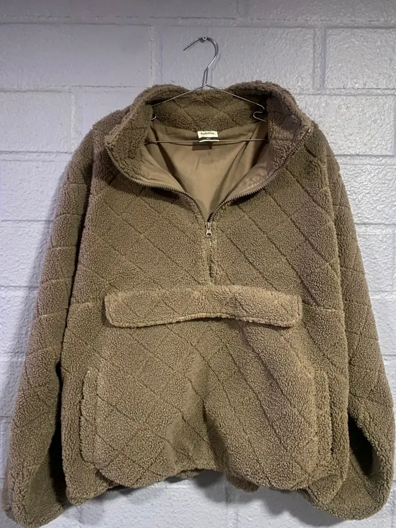 Polar beige con medio cierre - 1