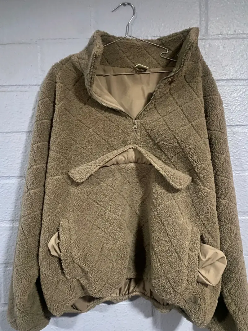 Polar beige con medio cierre - 4