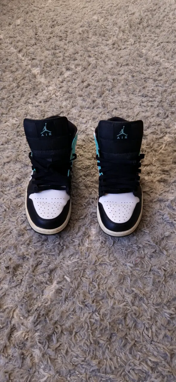 Jordan 1 mid azul y negros - 4