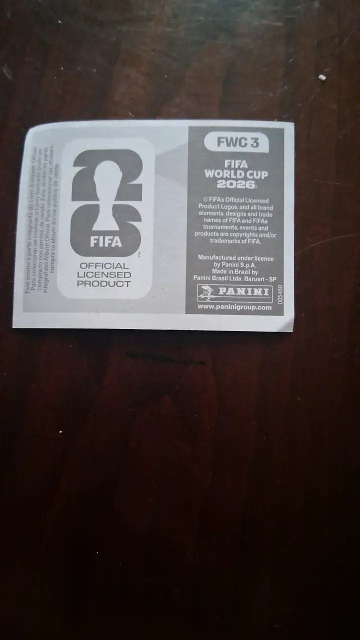 Carta fwc 3 de album mundial 2026 - 2