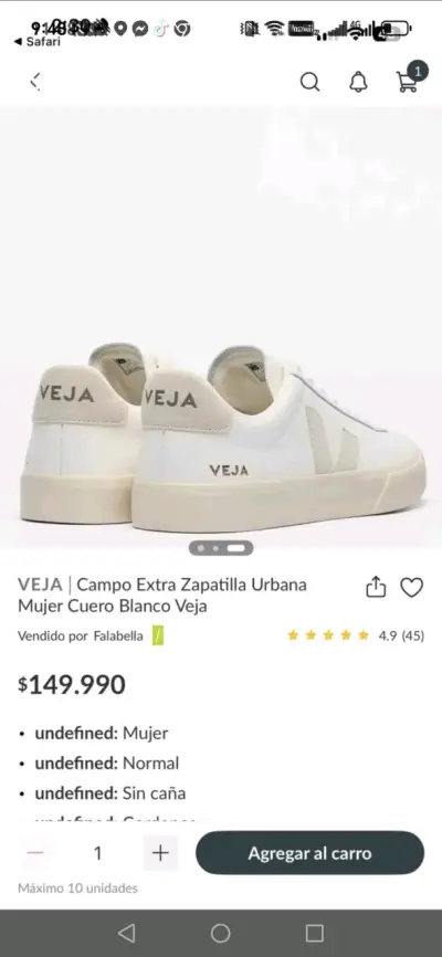Zapatillas blancas casual VEJA - miniatura 2