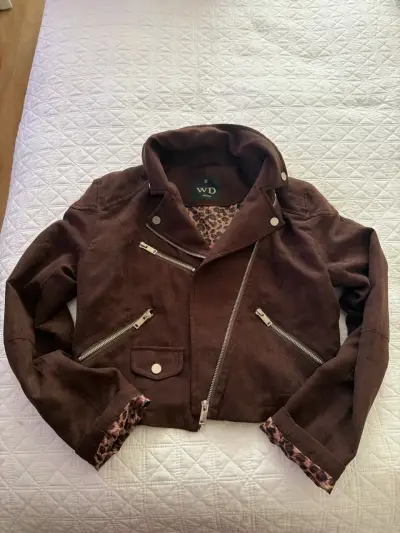 Chaqueta de gamuza marrón - miniatura 1