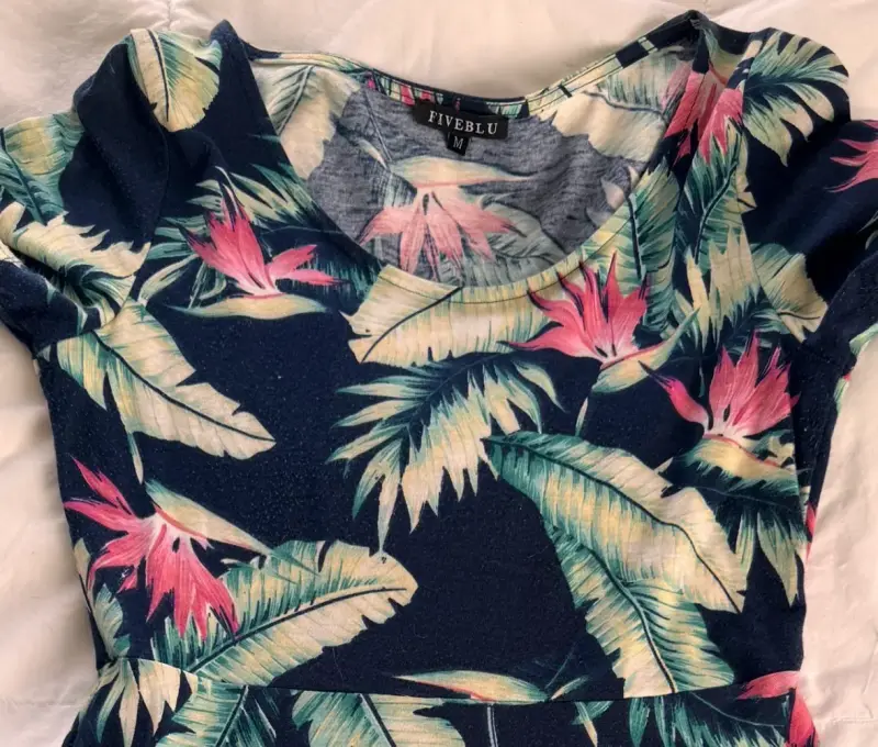 Vestido estampado tropical - 2