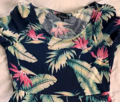Vestido estampado tropical - miniatura 2