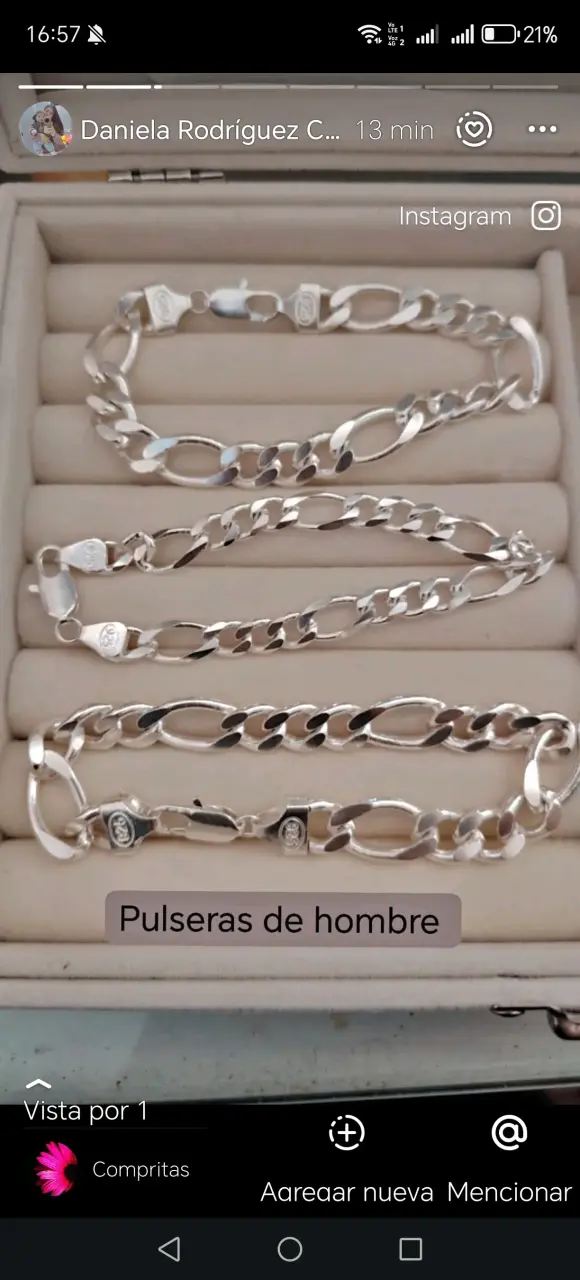 Pulseras y cadena de plata de hombre - 2
