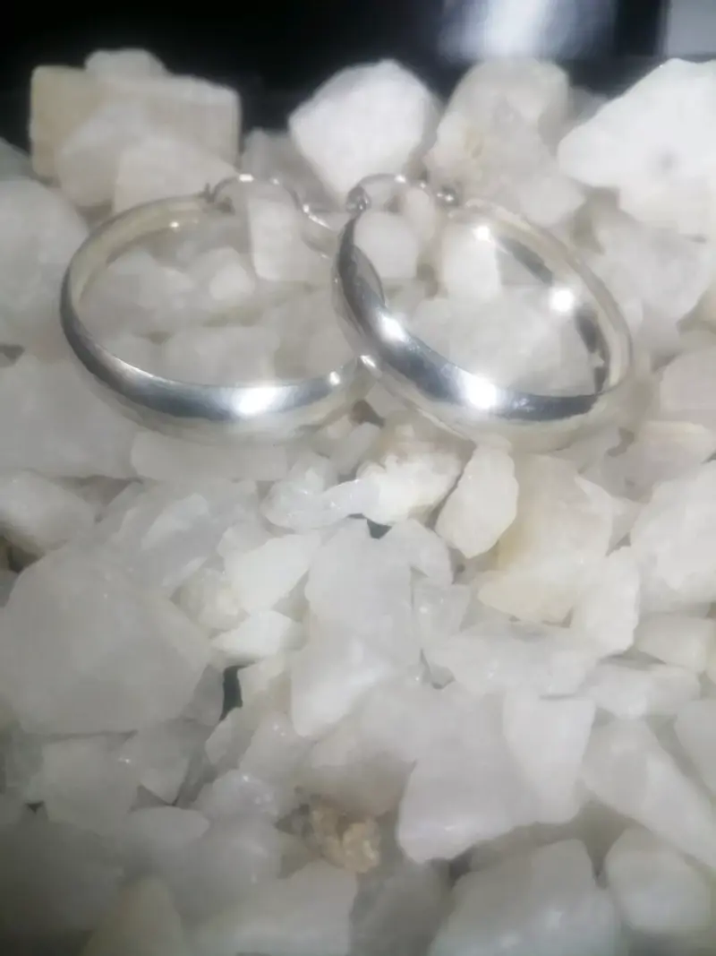 Aros de plata brillantes - 1