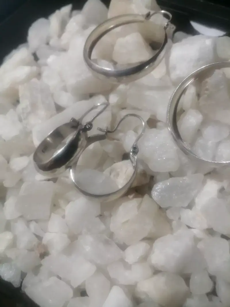 Aros de plata brillantes - 2