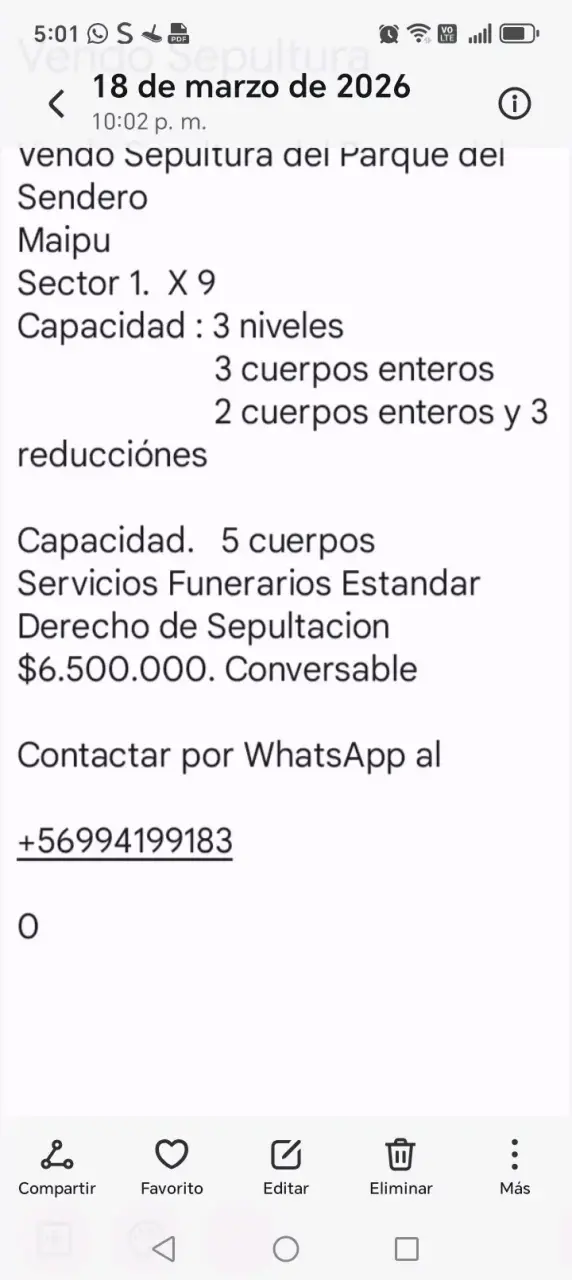 Vendo Sepultura - 2