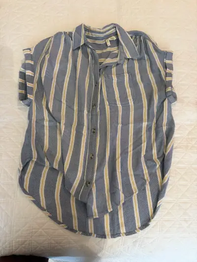 Blusa rayada azul y amarilla - miniatura 1