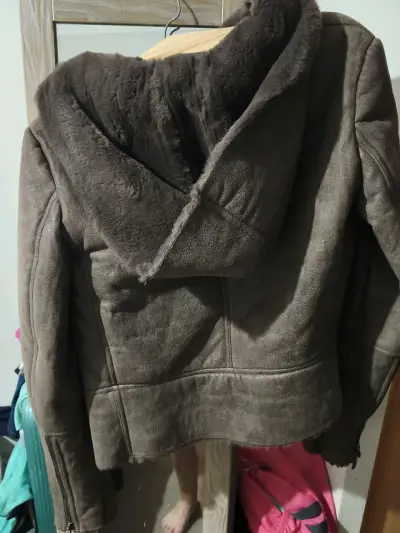 Chaqueta de cuero marrón - miniatura 3