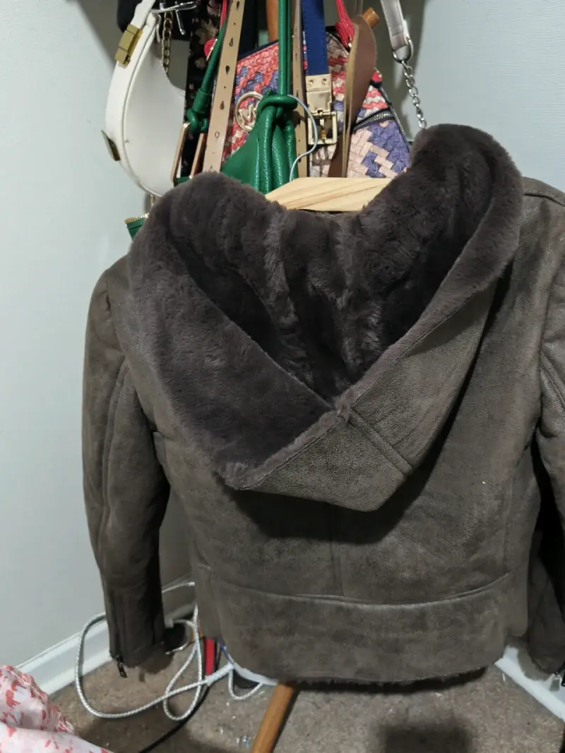 Chaqueta de cuero marrón - 4