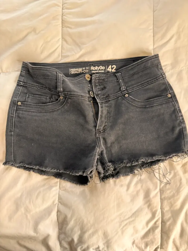 Shorts de mezclilla negros - 1