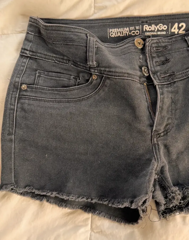 Shorts de mezclilla negros - 2