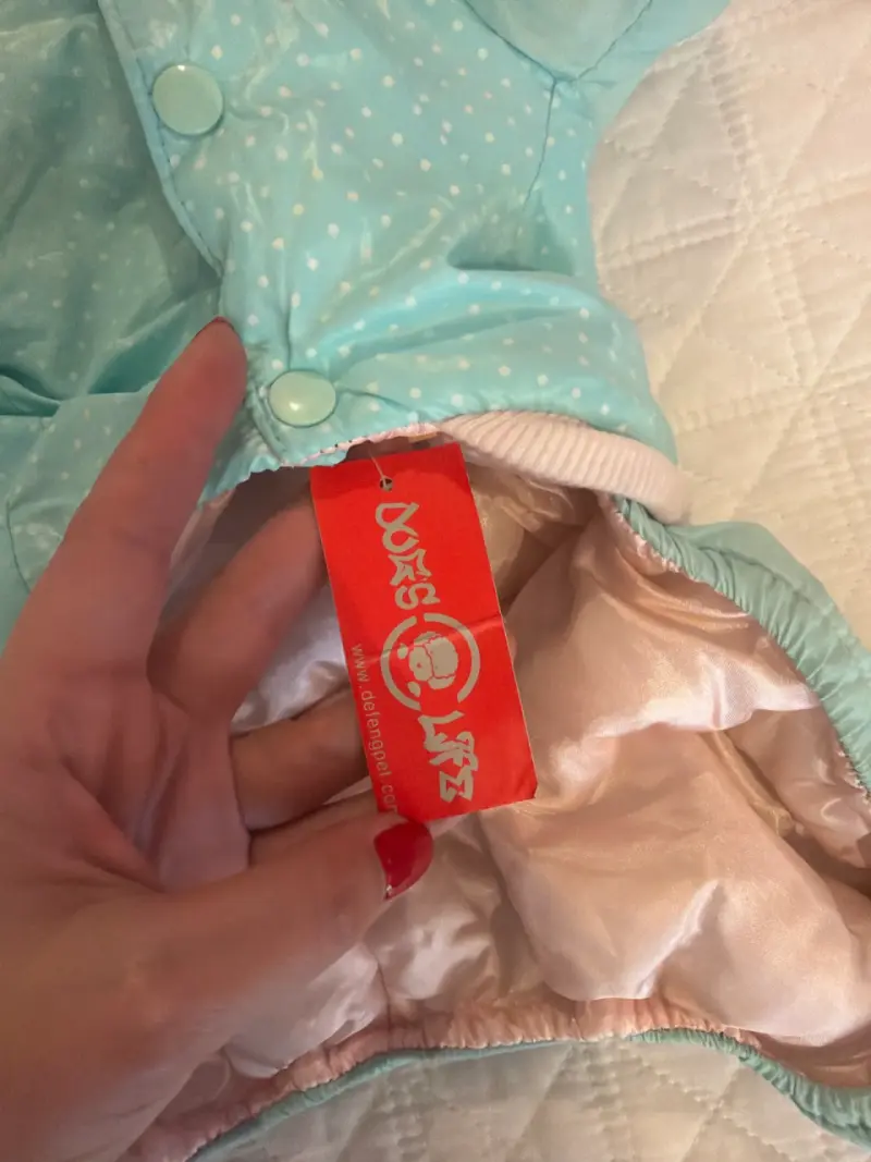 Chaqueta para perro celeste - 3