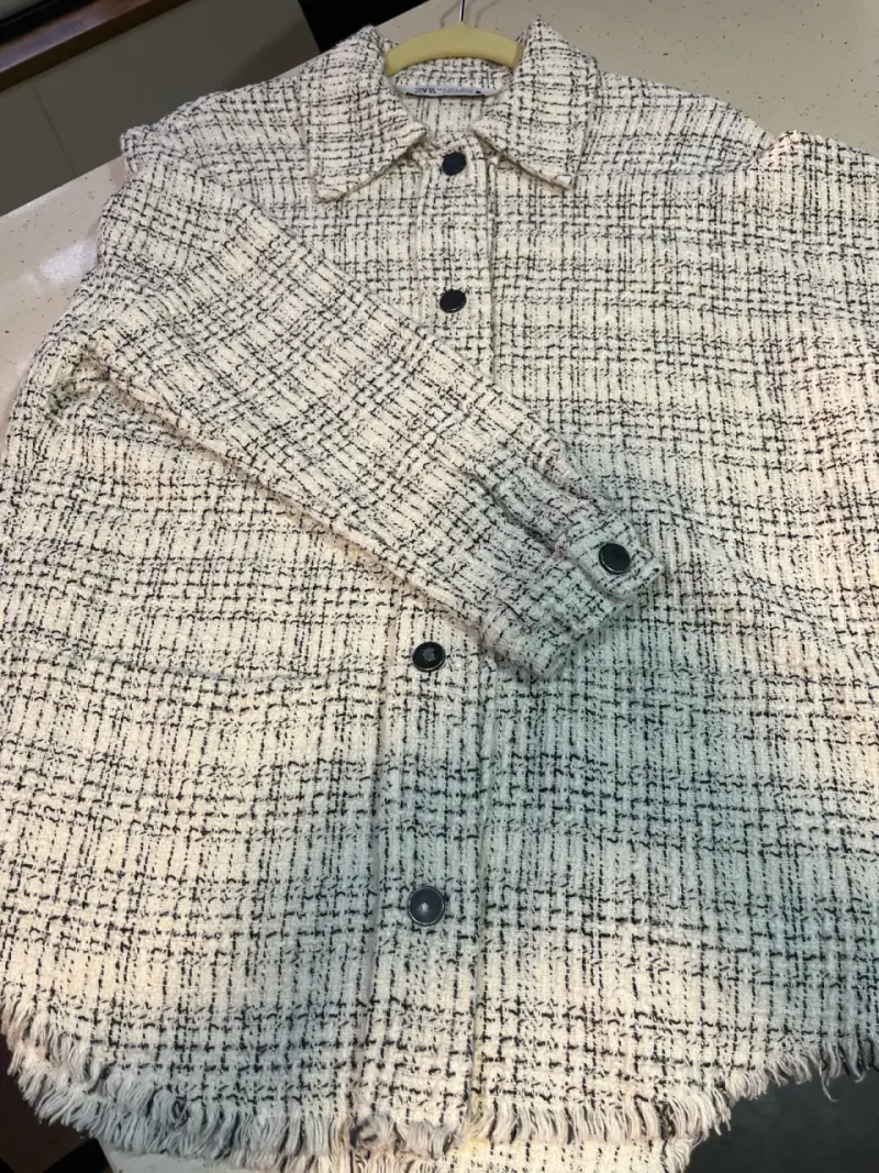 Chaqueta de lana Zara tweed - 4