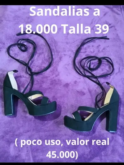 Sandalias de tacón negras - miniatura 3