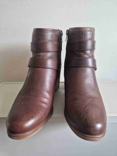 Botines de cuero marrón - miniatura 1