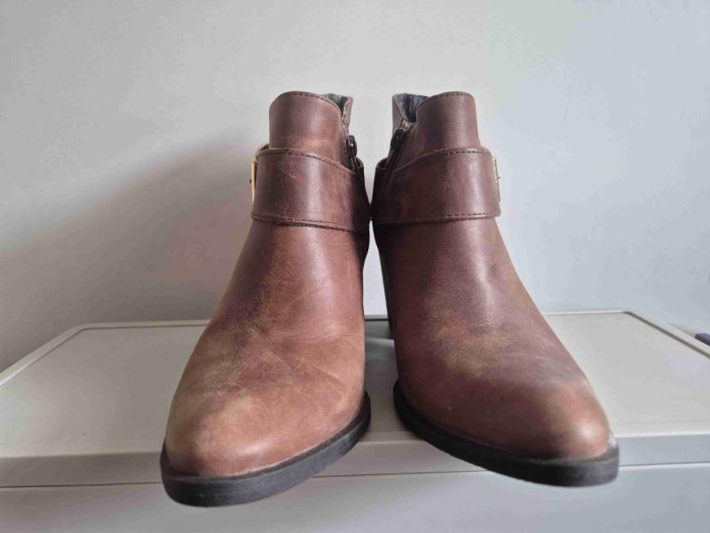 Botines de cuero marrón - 1