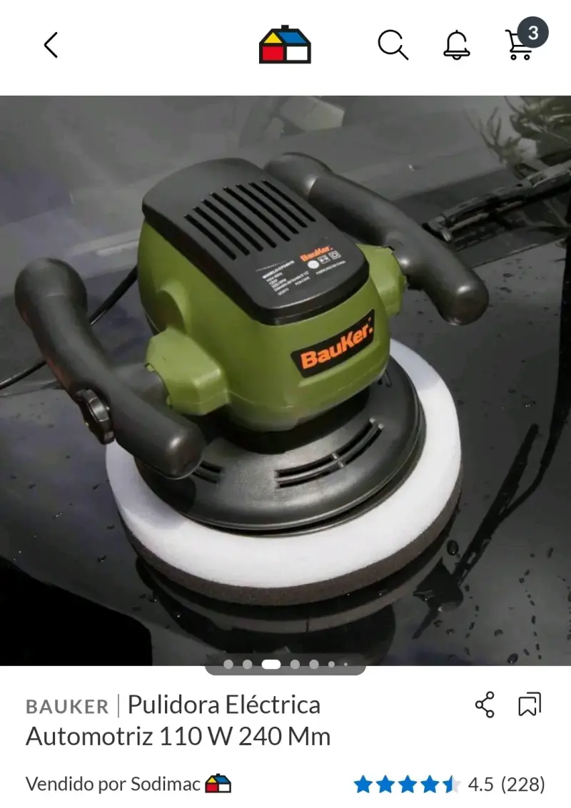 Pulidora eléctrica Bauker 110W - 3